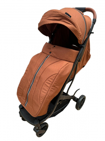 Carucior Sport Tip Troller cu Husa de Picioare Spatar Reglabil Maro [3]