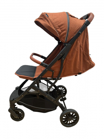 Carucior Sport Tip Troller cu Husa de Picioare Spatar Reglabil Maro [5]