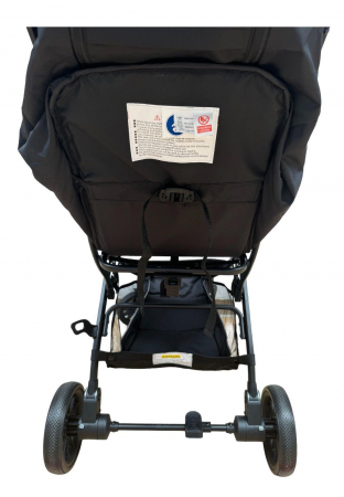 Carucior Sport Tip Troller cu Husa de Picioare Spatar Reglabil Negru [14]