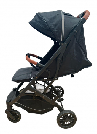 Carucior Sport Tip Troller cu Husa de Picioare Spatar Reglabil Negru [3]