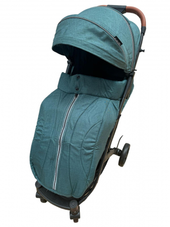 Carucior Sport Tip Troller cu Husa de Picioare Spatar Reglabil Verde [3]