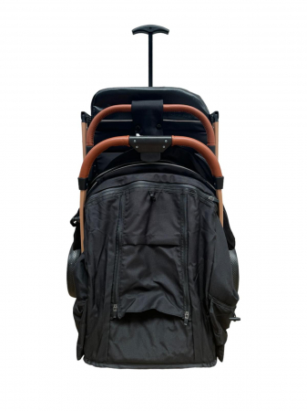 Carucior Sport Tip Troller cu Sac de Dormit si Geanta pentru Accesorii Bebelusi Bej [11]
