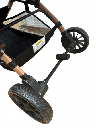 Carucior Sport Tip Troller cu Sac de Dormit si Geanta pentru Accesorii Bebelusi Kaki [11]