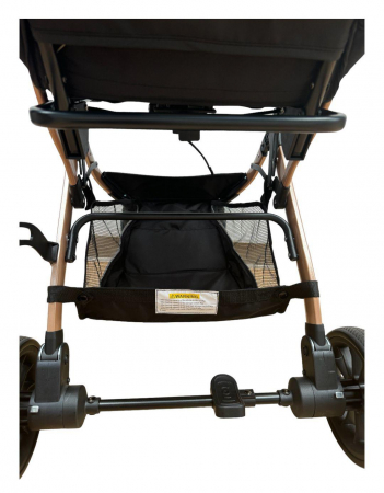 Carucior Sport Tip Troller cu Sac de Dormit si Geanta pentru Accesorii Bebelusi Negru [15]