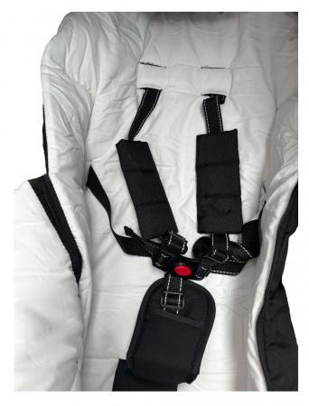 Carucior Sport Tip Troller cu Sac de Dormit si Geanta pentru Accesorii Bebelusi Negru [9]