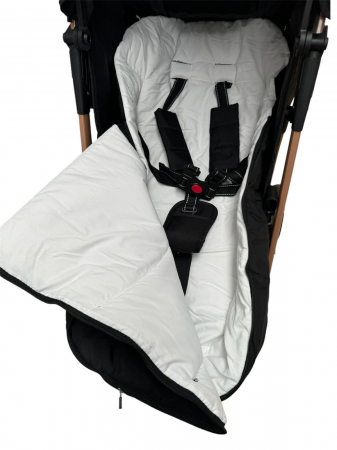 Carucior Sport Tip Troller cu Sac de Dormit si Geanta pentru Accesorii Bebelusi Negru [11]
