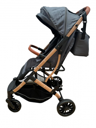 Carucior Sport Tip Troller cu Sac de Dormit si Geanta pentru Accesorii Bebelusi Gri [7]