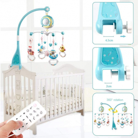 Carusel Patut Bebe Muzical cu Proiectie si Telecomanda [3]