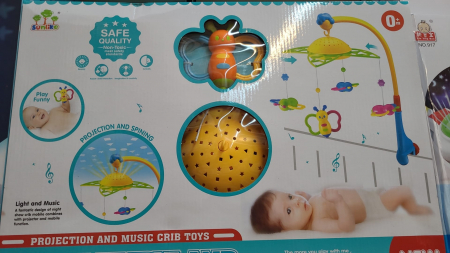 Patuturi copii - Carusel pentru copii fairyland cu proiector Fluturi