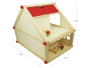 Casuta din Lemn pentru Papusi cu Mobilier [3]