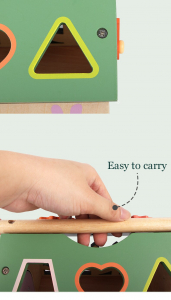 Joc educativ din lemn sortare forme geometrice Casuta inteligenta - Smart House [6]