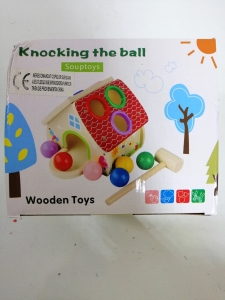 Casuta din lemn multifunctionala cu bile si ceas "BALL HOUSE" [13]