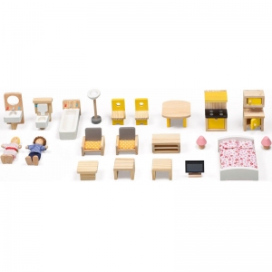 Casuta Lemn Papusi Mare Pink House Dolls Casuta Papusi accesorii [3]