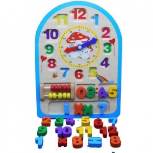 Table educative (3 ani +) - Ceas din Lemn Multifunctional cu Abac