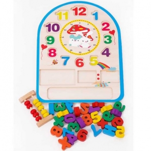 Ceas din Lemn Multifunctional cu Abac [1]