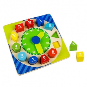 Ceas din Lemn cu Forme Geometrice [4]