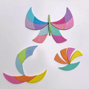 Joc din Lemn Tangram Cerc Curcubeu Spirala, Octogon [3]