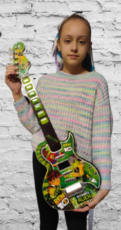 Jucarii muzicale - Chitara de Jucarie Ben 10 – 79 cm, pentru Copii
