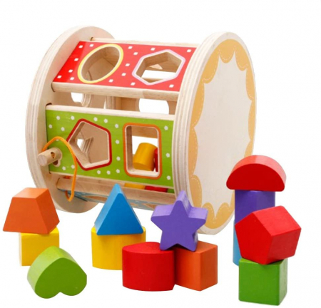 Cilindru din Lemn cu Abac Sortator forme geometrice [1]