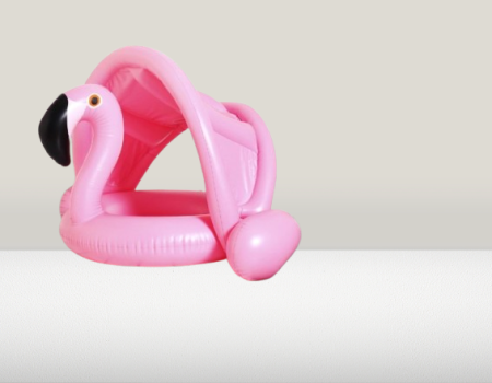 Piscine, Colace si Saltele gonflabile - Colac Gonflabil roz sub forma de Flamingo