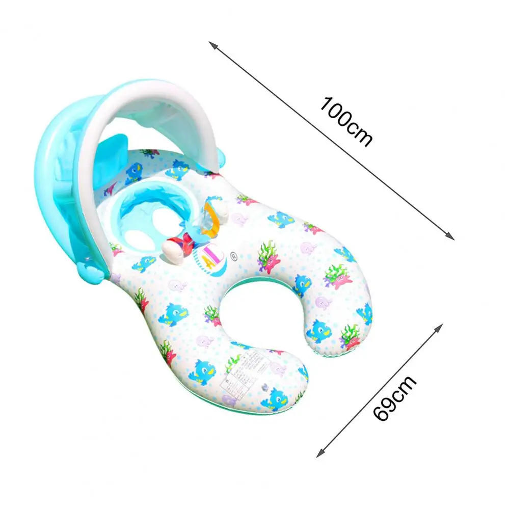 Colacul gonflabil pentru bebeluși și părinți cu Palasolar Alb cu albastru [1]