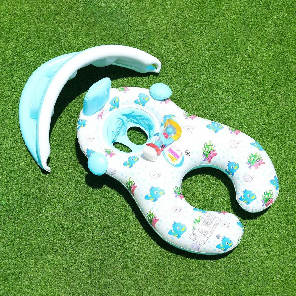 Colacul gonflabil pentru bebeluși și părinți cu Palasolar Alb cu albastru [3]