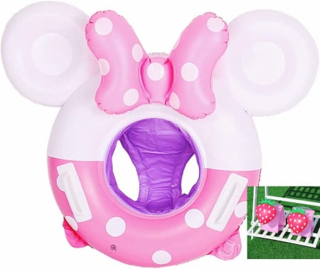 Piscine, Colace si Saltele gonflabile - Colac Gonflabil cu chilotei si Manere Minnie Mouse Cadou Aripioare de inot