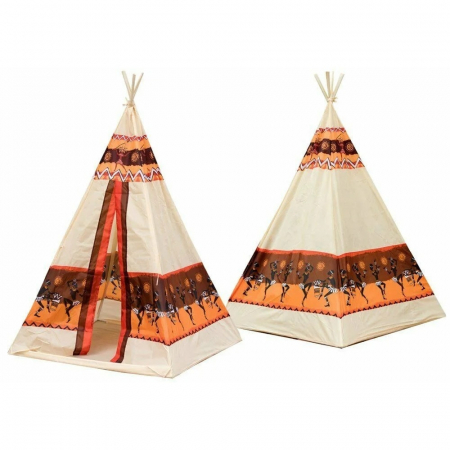 Cort copii stil indian Teepee Tent cu 60 bile colorate [2]