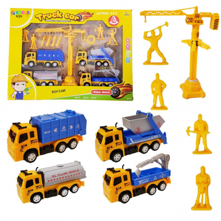 Masinute si Trenulete (3 ani+) - Set Masinute de Jucarie Vehicole de Constructie