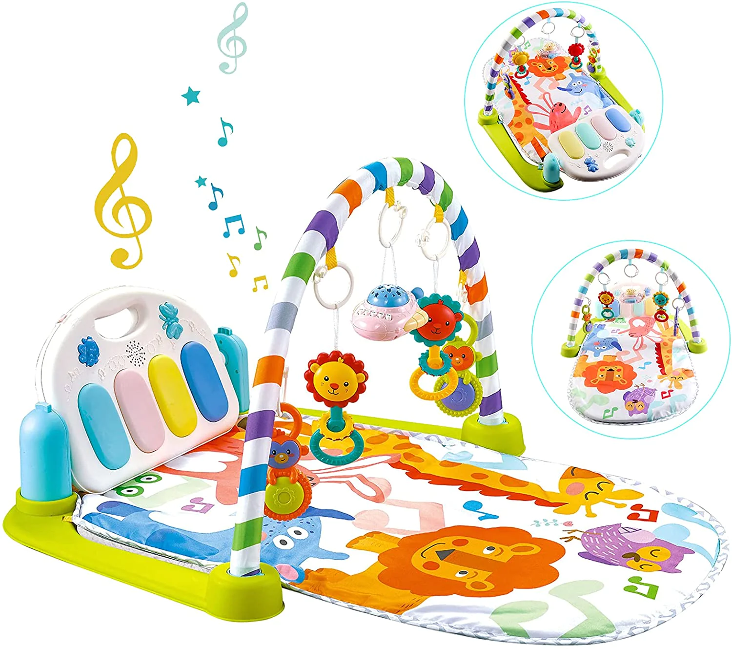Saltea bebe cu activitatii( 3 luni +) - Covor muzical de activitati bebe Leu