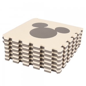 Jucarii Copii - Covoras Puzzle din spuma eva Minnie Mouse Ampreta picior bebe Trifoi sau Frunza 1 cm grosime