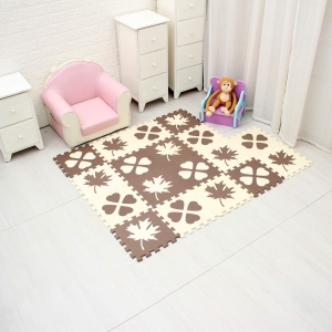 Covoras Puzzle din spuma eva Minnie Mouse Ampreta picior bebe Trifoi sau Frunza 1 cm grosime [5]