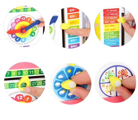 Centru Activitati Montessori 7 in 1 din Lemn, Hexagon - Cub Educational [3]