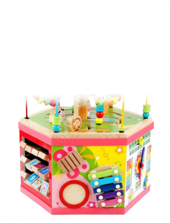Centru Activitati Montessori 7 in 1 din Lemn, Hexagon - Cub Educational [1]