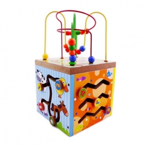Cub educativ din lemn Ferma 5 in 1 [2]