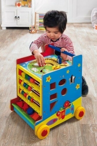 Cub Educativ din Lemn Mare 8 in 1 si Antepremergator cu activitati [5]