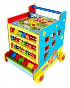 Cub Educativ din Lemn Mare 8 in 1 si Antepremergator cu activitati [6]