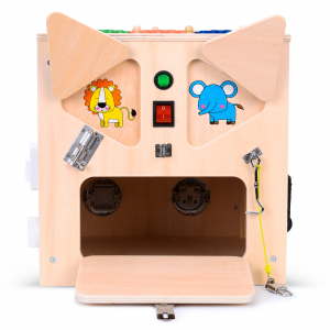 Cub Lemn Educativ Senzorial Montessori Busy Box 25 de activitati [5]