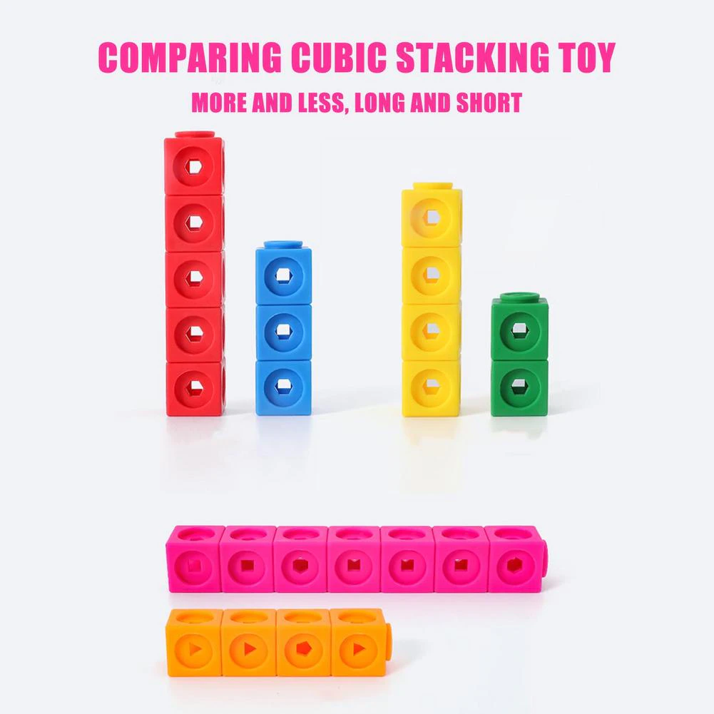 Cuburi de constuit Stem Montessori Curcubeu Joc educativ Operatii Matematice [2]