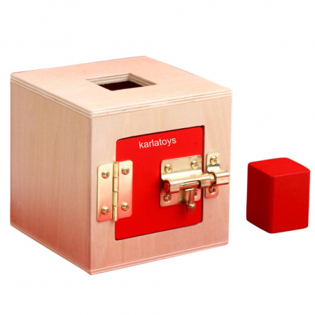 Cuburi Montessori din Lemn cu Incuietori si Forme Geometrice - Busy Board Educativ [8]