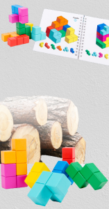 Cuburi lemn de construit 3D Puzzle [2]