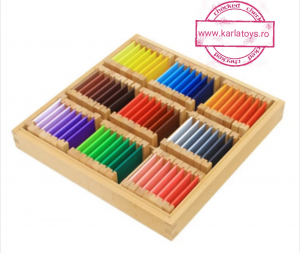 Cutia Cromatica de culori Montessori Lemn - Tablete Multicolore [4]