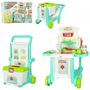 Set scule - Truse doctor copii ( 3 ani +) - Set Trusa doctor 3 in 1 troler Little Doctor