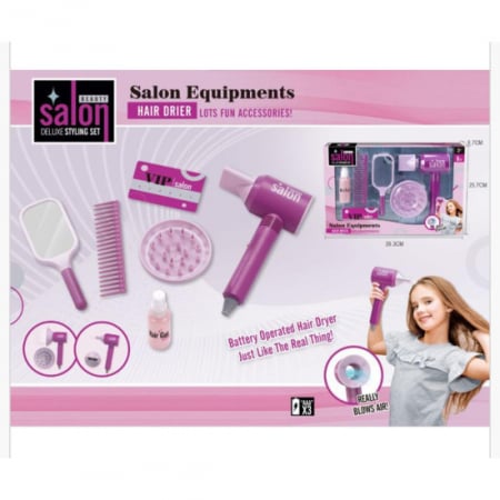 Set Hairstilist cu Uscator de par functional VIP SALON pentru copii [3]