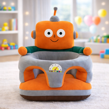 Fotolii din plus - Fotoliu Bebe din Plus cu Sezut din Burete Robotel Portocaliu