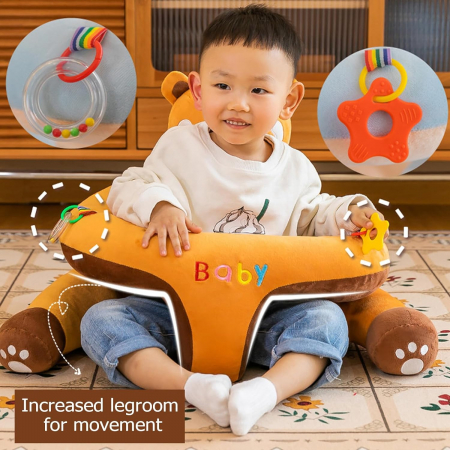 Fotoliu sit up de plus pentru bebe, model urs [3]