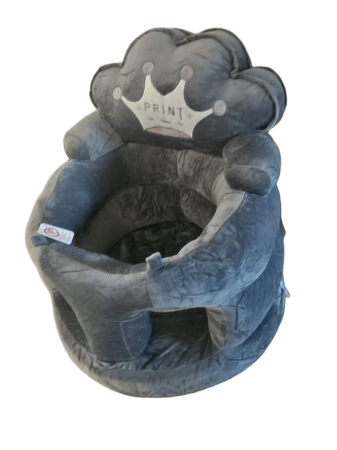 Fotolii din plus - Fotoliu bebe Sit-Up din plus Print Gri  46x45x25 cm