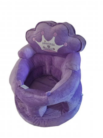 Fotolii din plus - Fotoliu bebe Sit-Up din plus Printesa Mov 46x45x25 cm