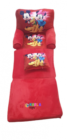 Fotolii Extensibile din Plus - Fotoliu Plus extensibil 3 placi Mickey Mouse si Prieteni  Pernuta cadou