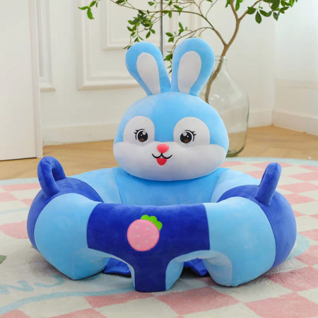 Fotolii din plus - Fotoliu din Plus Bebelus cu spatra si manere Sit Up Iepuras Albastru